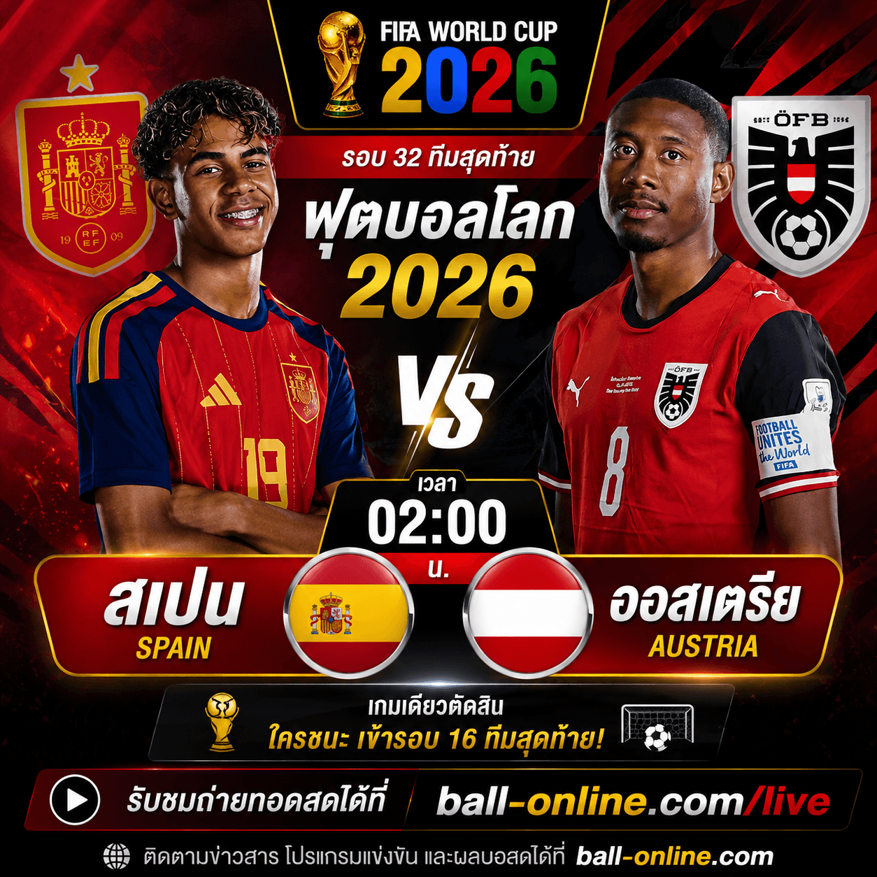 แมตช์เด่นวันนี้ - ดูบอลสดออนไลน์ ฟรี HD